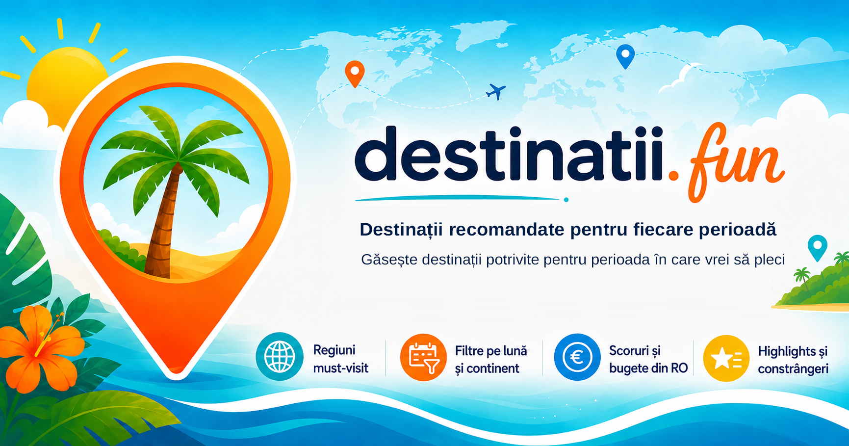 Destinatii.fun — află în ce luni să vizitezi fiecare destinație